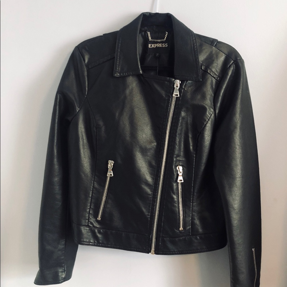 *SOLD* EXPRESS Moto Jacket with zippers - Picture 3 of 6